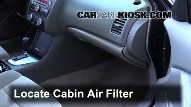 2009 Nissan Altima S 2.5L 4 Cyl. Sedan (4 Door) Filtre à air (intérieur) Changement